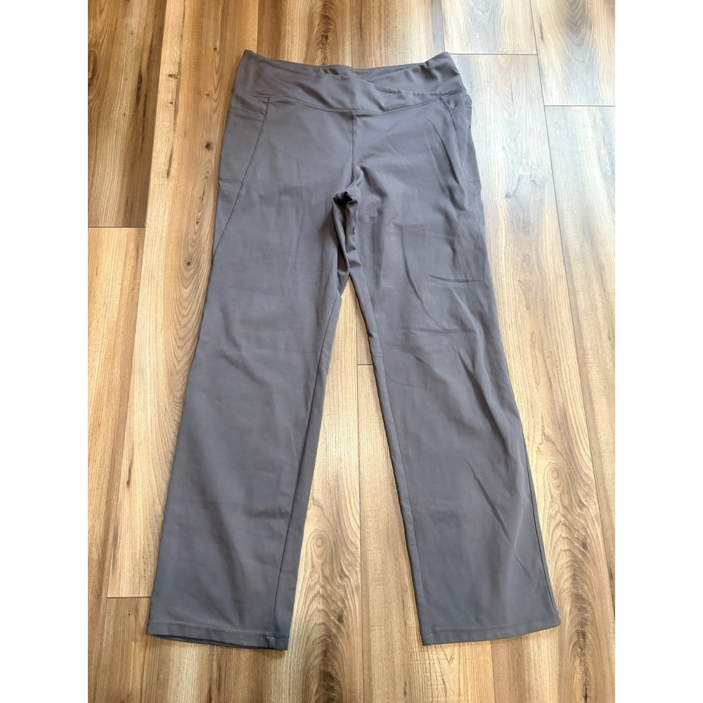 Jockey Yoga Pants Women's XL Straight Leg Gray Stretch Pockets Tall Girl